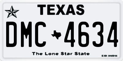 TX license plate DMC4634