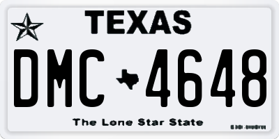 TX license plate DMC4648