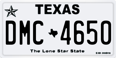 TX license plate DMC4650