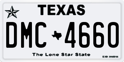 TX license plate DMC4660