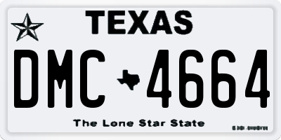 TX license plate DMC4664