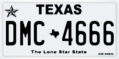 TX license plate DMC4666