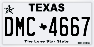 TX license plate DMC4667
