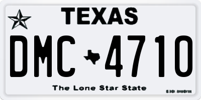 TX license plate DMC4710