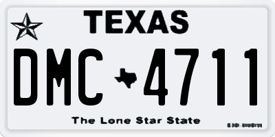 TX license plate DMC4711