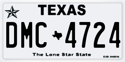 TX license plate DMC4724