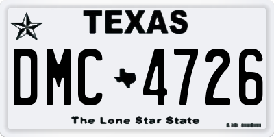 TX license plate DMC4726