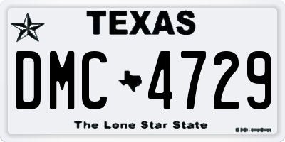 TX license plate DMC4729