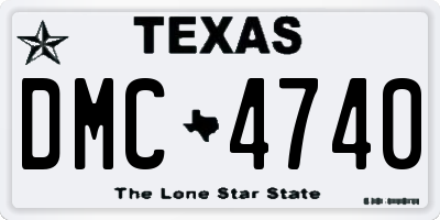 TX license plate DMC4740