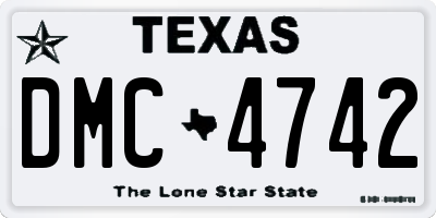 TX license plate DMC4742