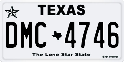 TX license plate DMC4746