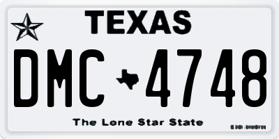 TX license plate DMC4748