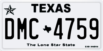 TX license plate DMC4759