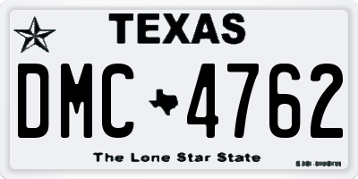 TX license plate DMC4762