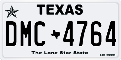TX license plate DMC4764