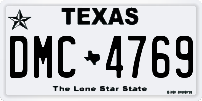 TX license plate DMC4769