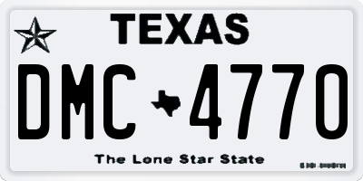 TX license plate DMC4770