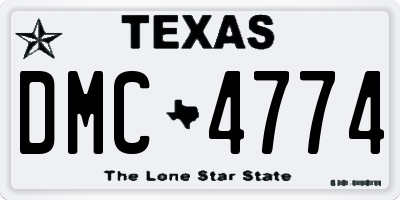 TX license plate DMC4774