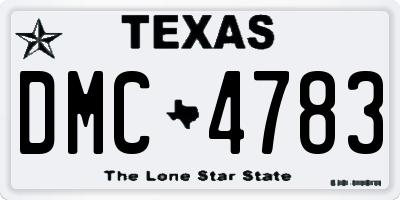 TX license plate DMC4783