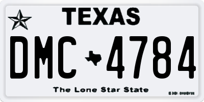 TX license plate DMC4784