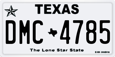 TX license plate DMC4785