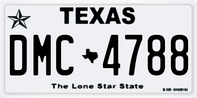 TX license plate DMC4788