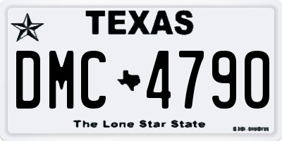 TX license plate DMC4790