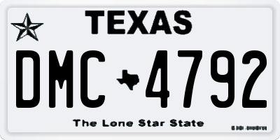 TX license plate DMC4792