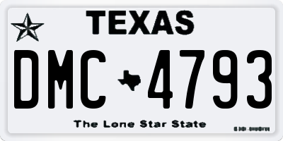 TX license plate DMC4793