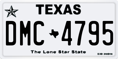 TX license plate DMC4795