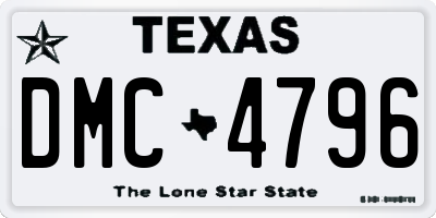 TX license plate DMC4796