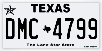 TX license plate DMC4799