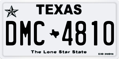 TX license plate DMC4810