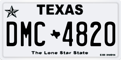 TX license plate DMC4820