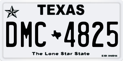 TX license plate DMC4825