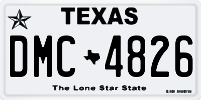 TX license plate DMC4826