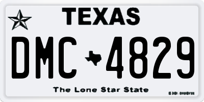 TX license plate DMC4829