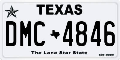 TX license plate DMC4846