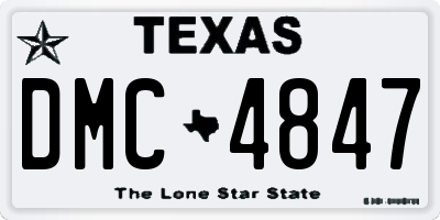 TX license plate DMC4847