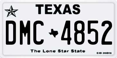TX license plate DMC4852