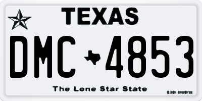 TX license plate DMC4853