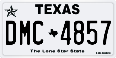 TX license plate DMC4857