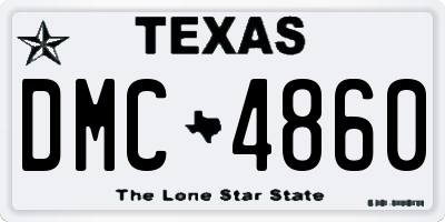 TX license plate DMC4860
