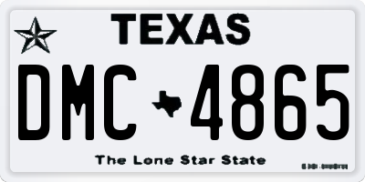 TX license plate DMC4865