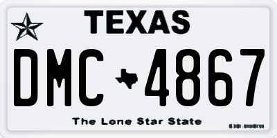 TX license plate DMC4867