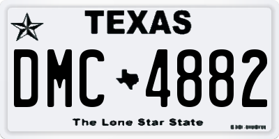 TX license plate DMC4882