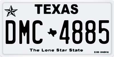 TX license plate DMC4885