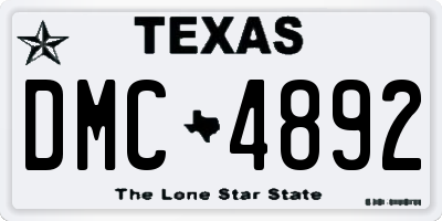 TX license plate DMC4892