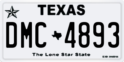TX license plate DMC4893