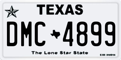 TX license plate DMC4899